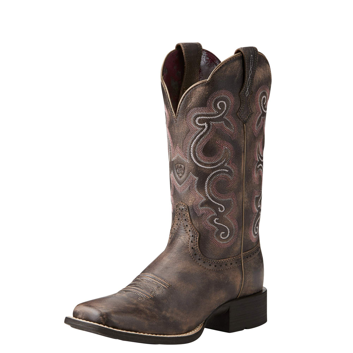 ARIAT BMVY9 Womens Quickdraw Western Boot Tack Room Chocolate 8 Wide
