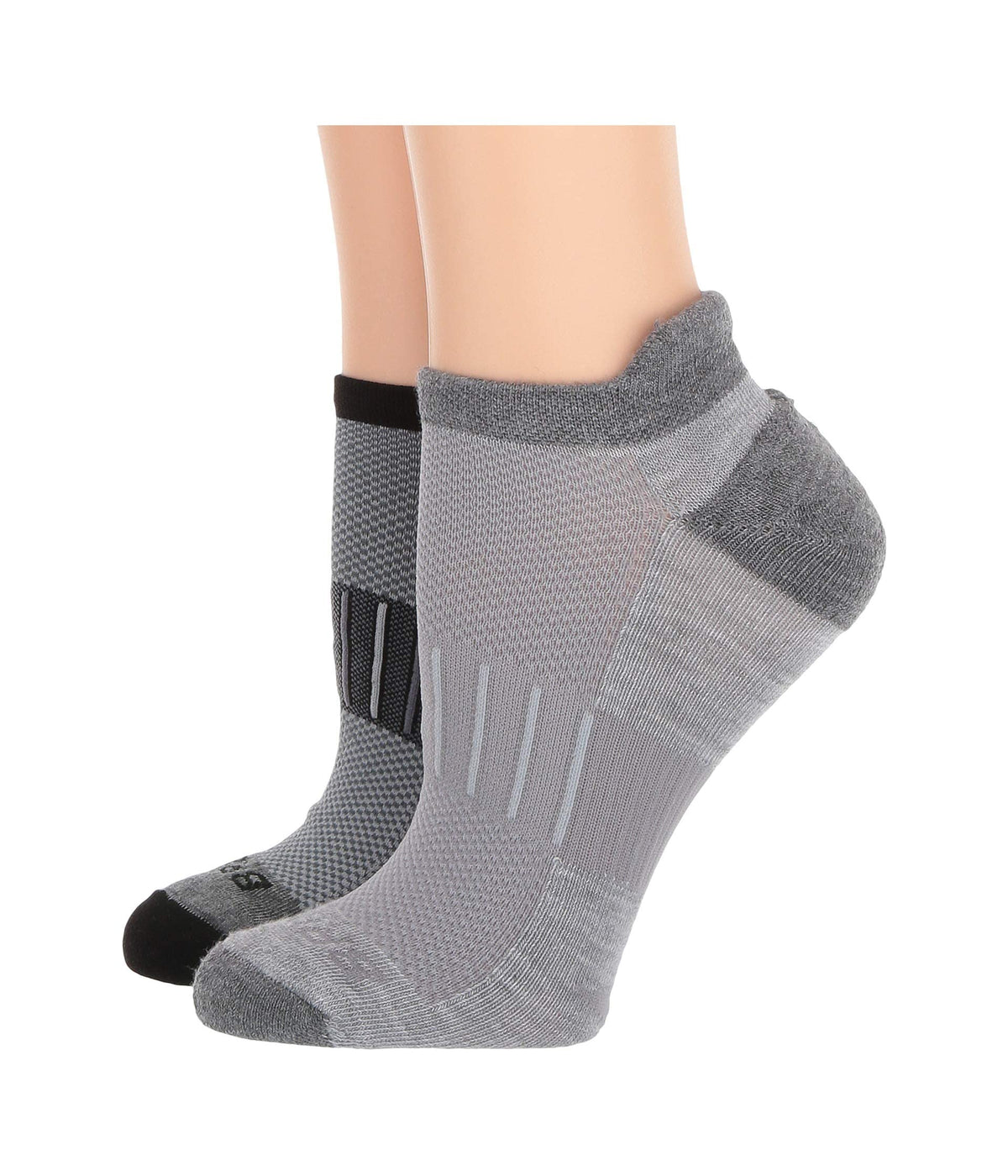 Brooks Ghost Midweight 2-Pair Pack Oxford/Asphalt/Asphalt/Black MD (US Men's Shoe 6-8.5, Women's Shoe 7-9.5)