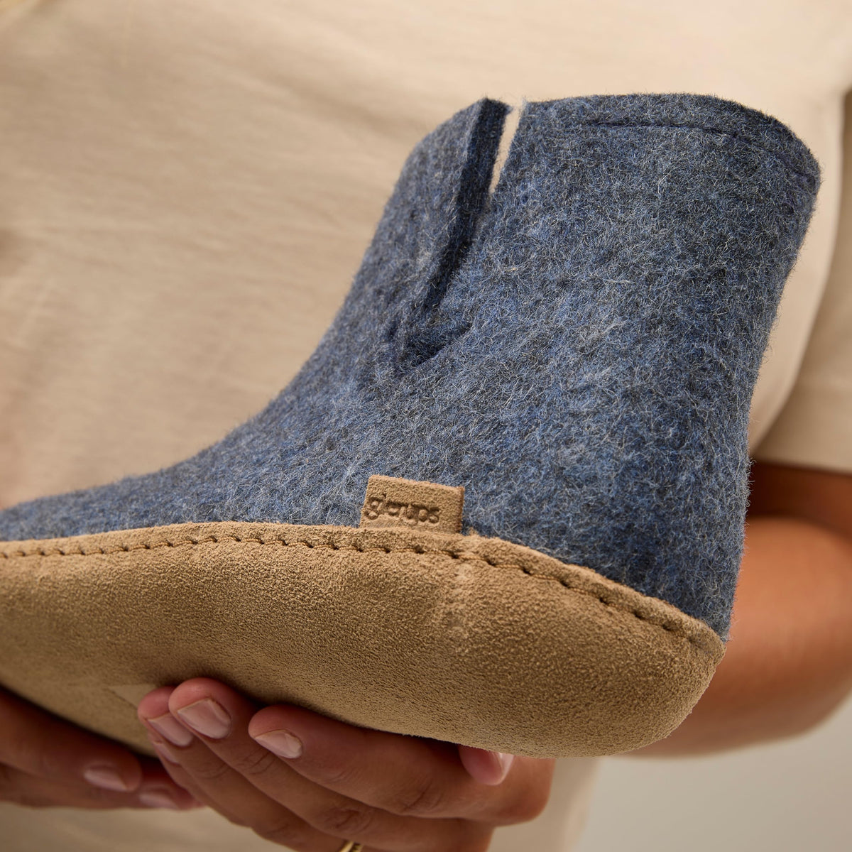 GLERUPS Boot Slippers Women and Men with Leather Sole | Unisex Wool Slipper Boots with Leather Sole | Comfy Men's and Women's Slipper Boots | Cozy Gents and Ladies Boot Slippers