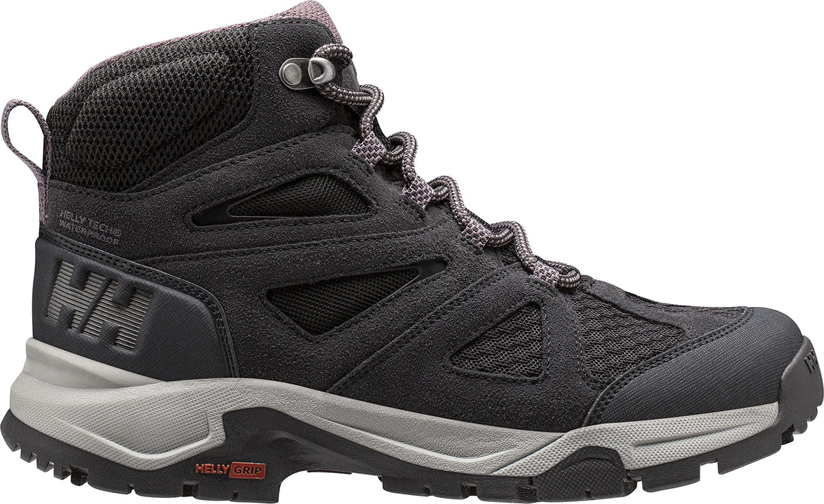 Helly-Hansen Womens Switchback Trail HT Lightweight Supportive Waterproof Hiking Boot, 990 Black/Sparrow Grey, 7F