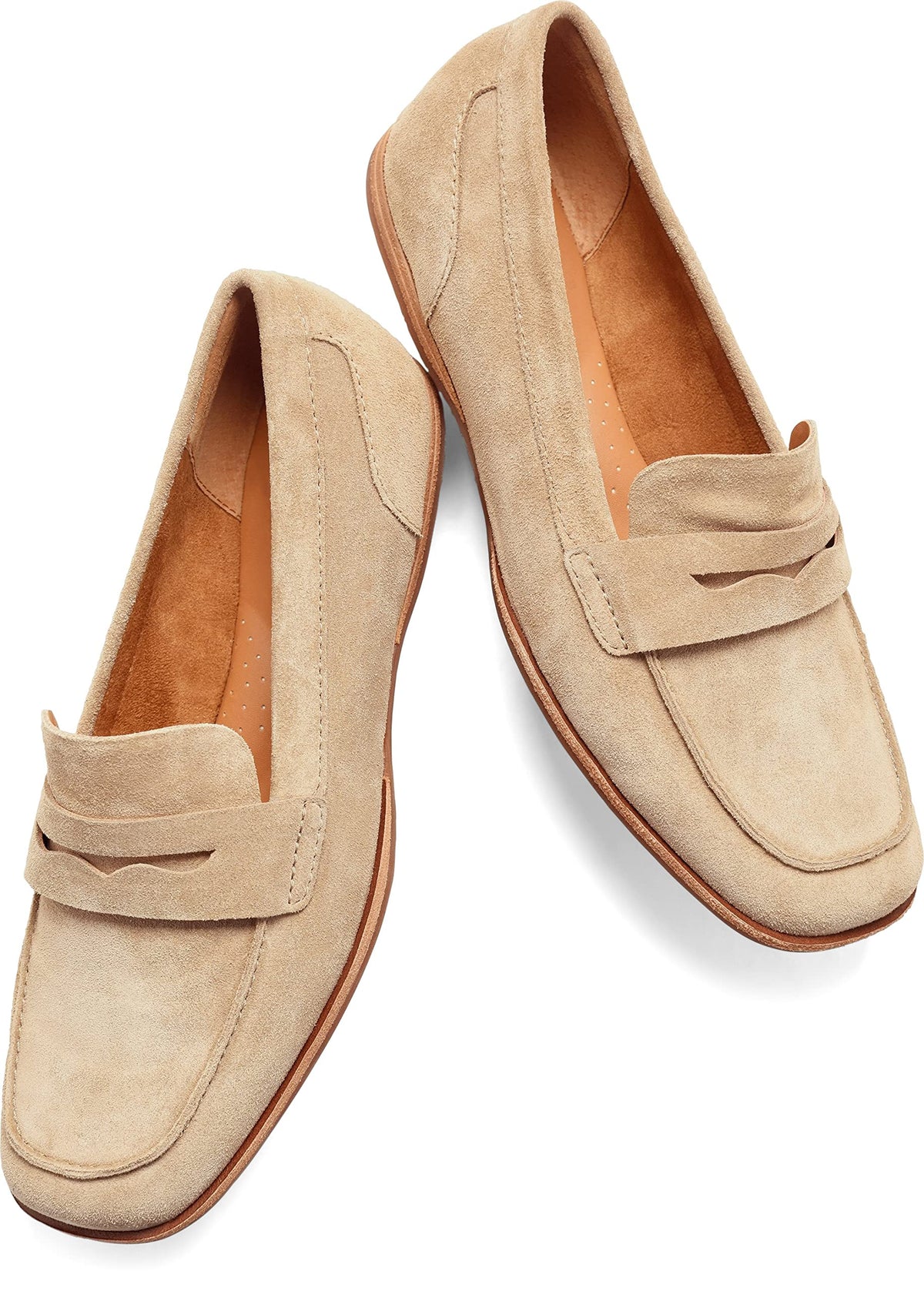 KORK-EASE Pisa Women's Suede Leather Penny Loafer, Taupe Suede, 8.5M US