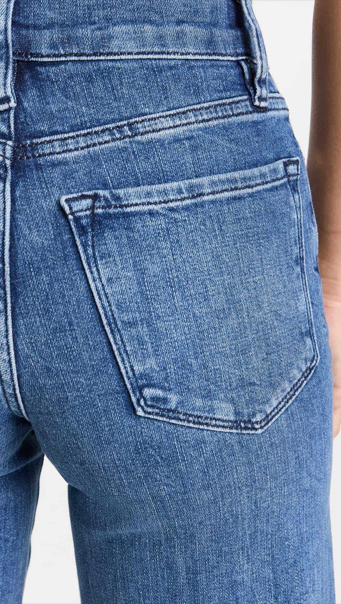 FRAME Women's Le Slim Palazzo Raw After Jeans, Crossings, Blue, 30