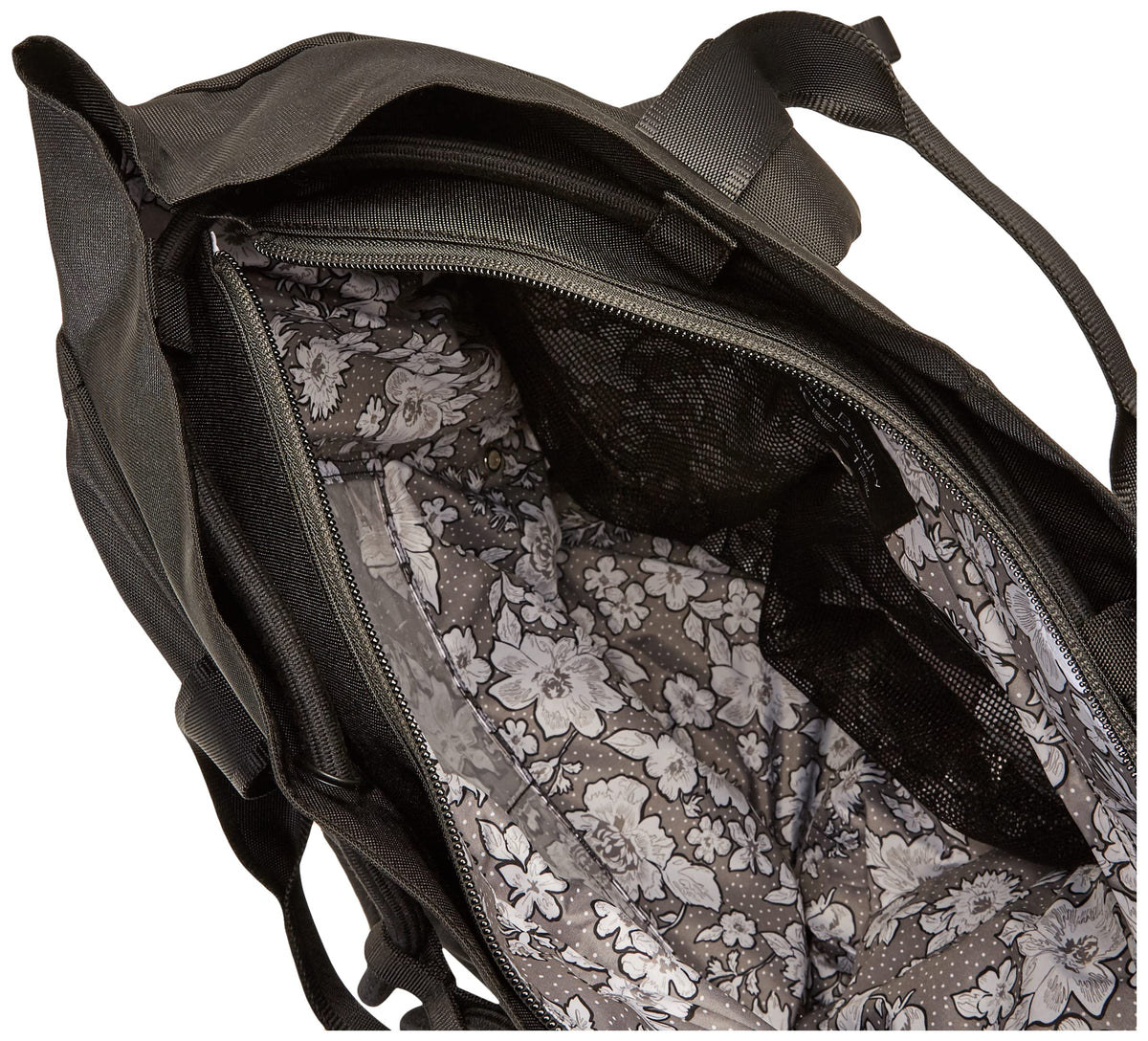 Vera Bradley Women's Recycled Lighten Up Reactive Sport Gym Bag, Black, One Size