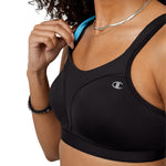 Champion womens Spot Comfort Full Support Sports Bra, Black, 38D US