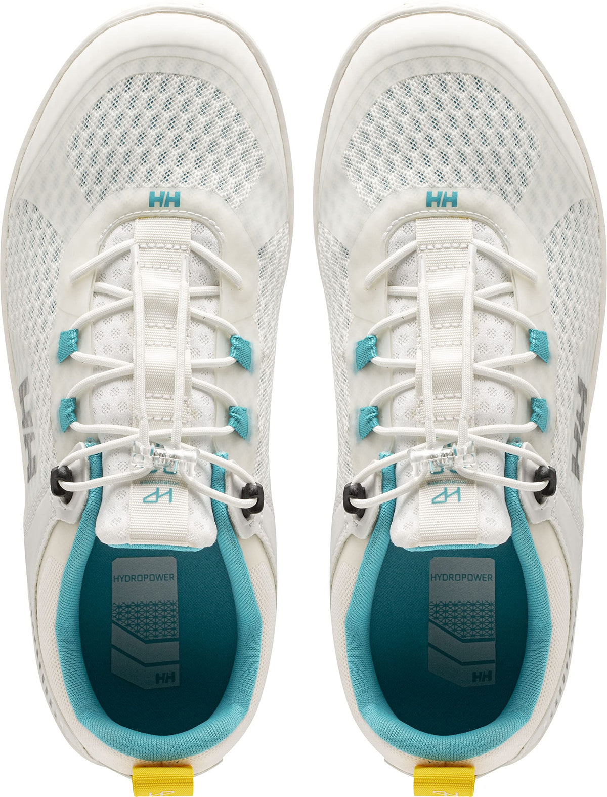 Helly-Hansen Womens HP Foil V2 Lightweight Breathable Sailing Watersports Shoes, 011 Off White/Scuba Blue, 8.5F