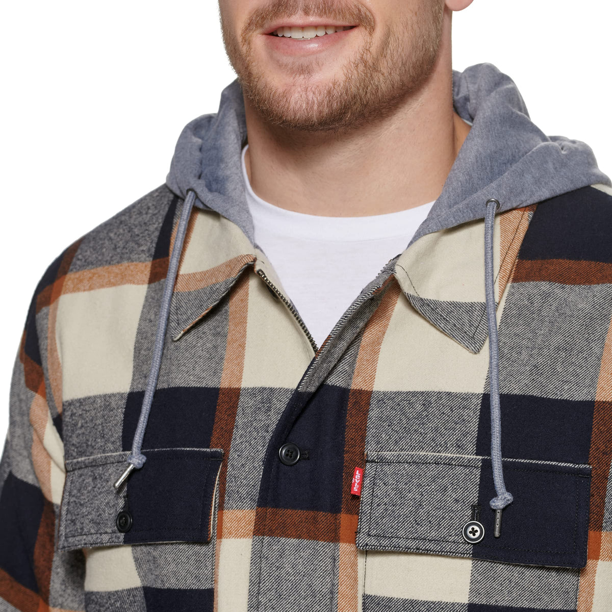 Levi's Men's Sherpa Lined Hooded Shirt Jacket (Regular & Big & Tall Sizes), Skater Plaid, Large