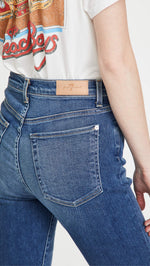 7 For All Mankind High-Waist Ankle Skinny Exposed Buttons in Stellar Stellar 33 28