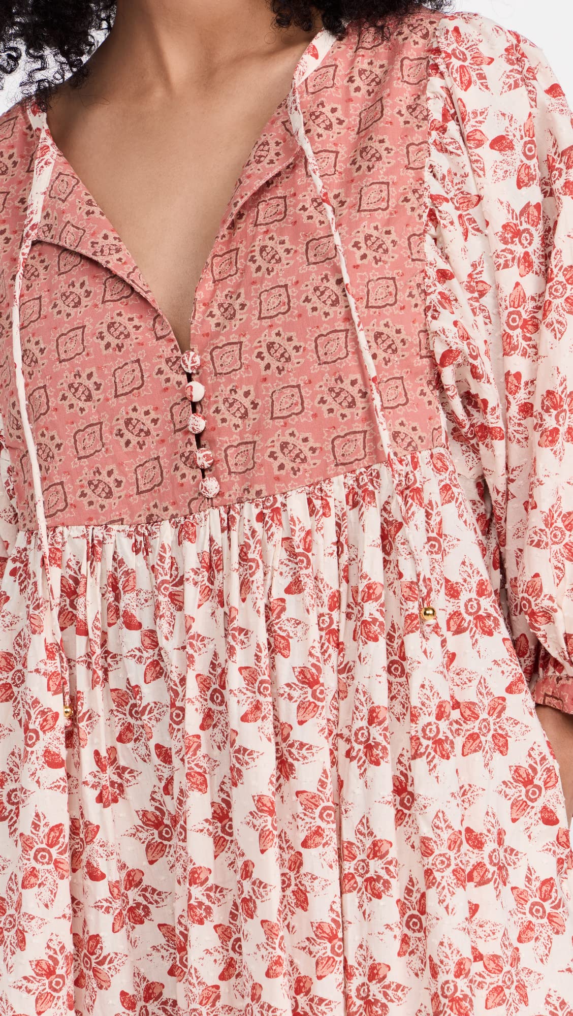 Free People Women's Hazy Maisy Maxi Dress X-Small Earth Combo