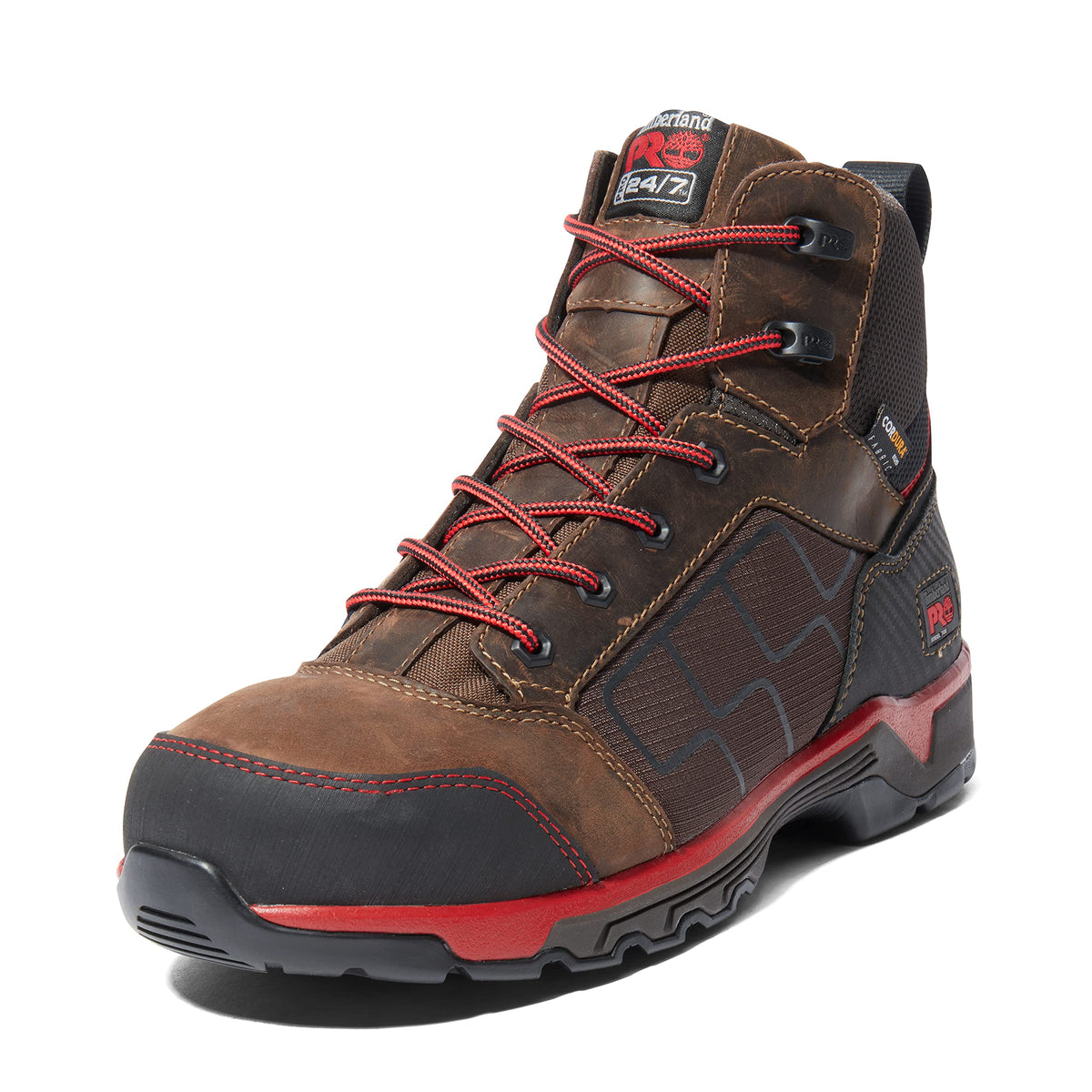 Timberland PRO Men's Payload 6 Inch Steel Safety Toe Industrial Work Boot, Brown/Red, 8W