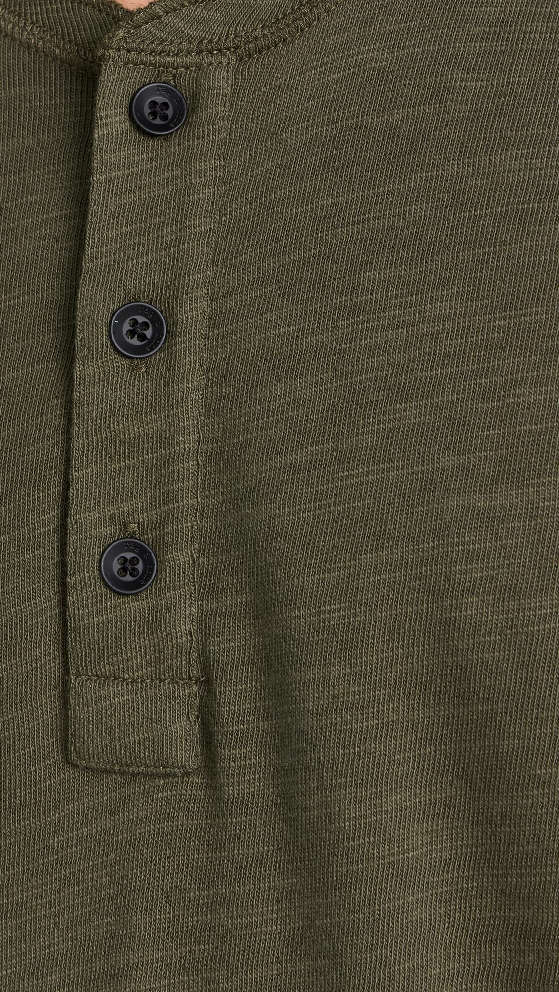 rag & bone Men's Classic Flame Henley, Forgreen, Green, XL