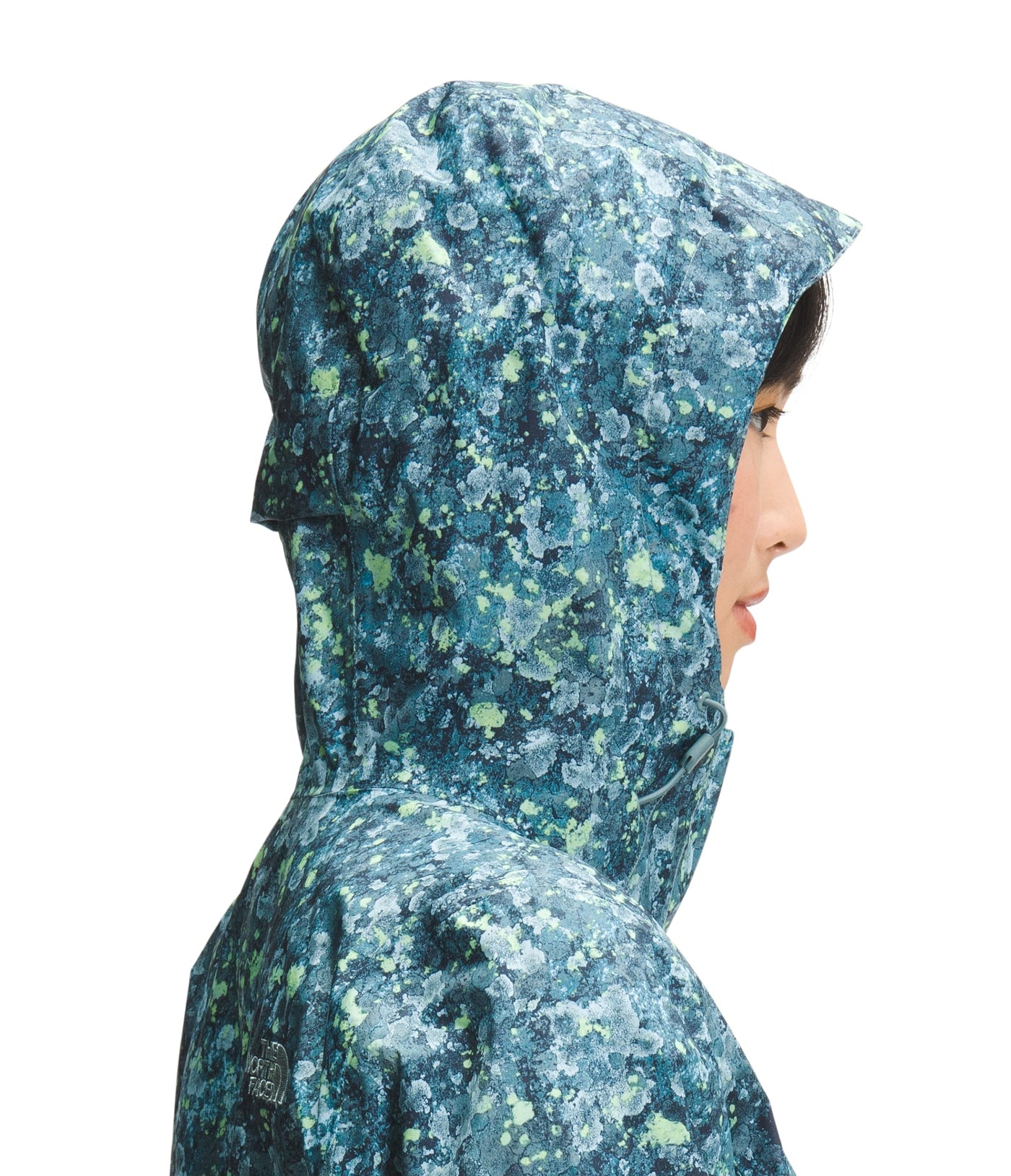 THE NORTH FACE Women’s Venture 2 Waterproof Hooded Rain Jacket (Standard and Plus Size), Beta Blue Lichen Print, Large