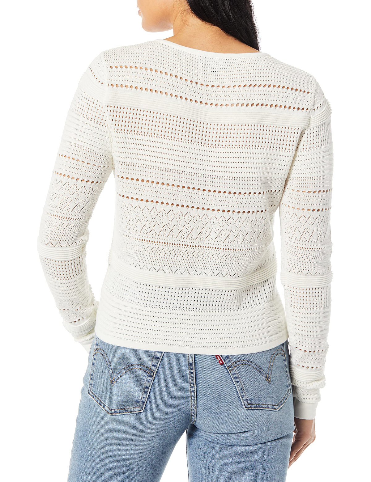 Joe's Jeans Women's Zinnia Pointelle Sweater, Pristine, M