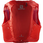 Salomon Unisex ADV Hydra Vest 8, Hydration & Storage Vest with 500ml Flasks Included - Fiery Red - XS