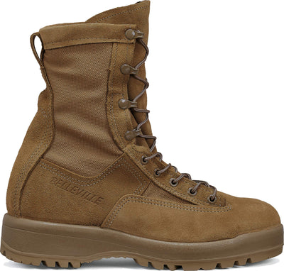B Belleville Arm Your Feet C790 ST 8 Waterproof Steel Toe Flight and Combat Boots for Men - AR 670-1/AFI 36-2903 Army/USAF Flight Approved with Vibram Outsole; Berry Compliant, Coyote Brown - 8.5 W