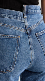 AGOLDE Women's Crisscross Straight Jeans, Range, Blue, 25