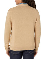 Amazon Essentials Men's Cotton Cardigan Sweater, Camel Heather, Medium