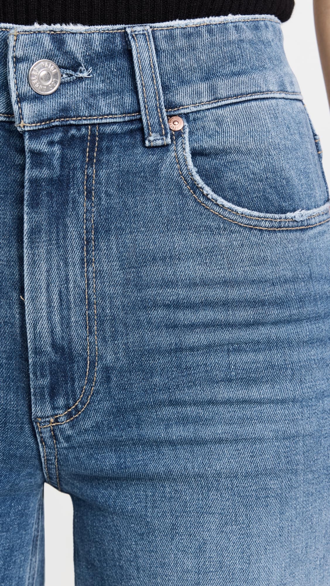 PAIGE Women's Sasha 32" Wide Cuff Jeans, Stefania, Blue, 28