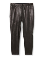 SPANX Women's Leather Like Ankle Skinny Pants, Noir Black, M