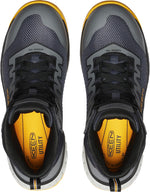 KEEN Utility Men's Arvada Mid Height Composite Toe Breathable Industrial Work Sneaker 14 Wide Black/Keen Yellow