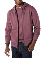 Amazon Essentials Men's Full-Zip Fleece Hoodie (Available in Big & Tall), Purple, Medium