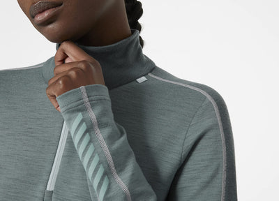 Helly-Hansen Womens LIFA Merino Lightweight 1/2 Zip Base Layer Shirt, 591 Trooper, Large