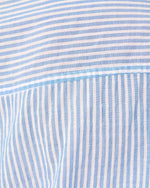 Lilly Pulitzer Sea View Button-Down Shirt for Women - Easy Fit - Long Sleeve - Roomy Fit - Linen Fabric Coastal Blue Stripe MD One Size