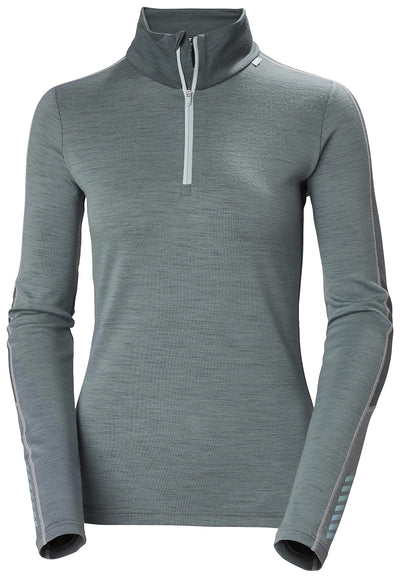 Helly-Hansen Womens LIFA Merino Lightweight 1/2 Zip Base Layer Shirt, 591 Trooper, Large