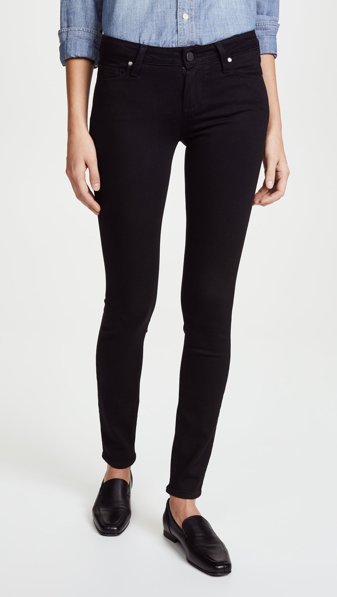 PAIGE Women's Verdugo Ultra Skinny Jean, Black Shadow, 25