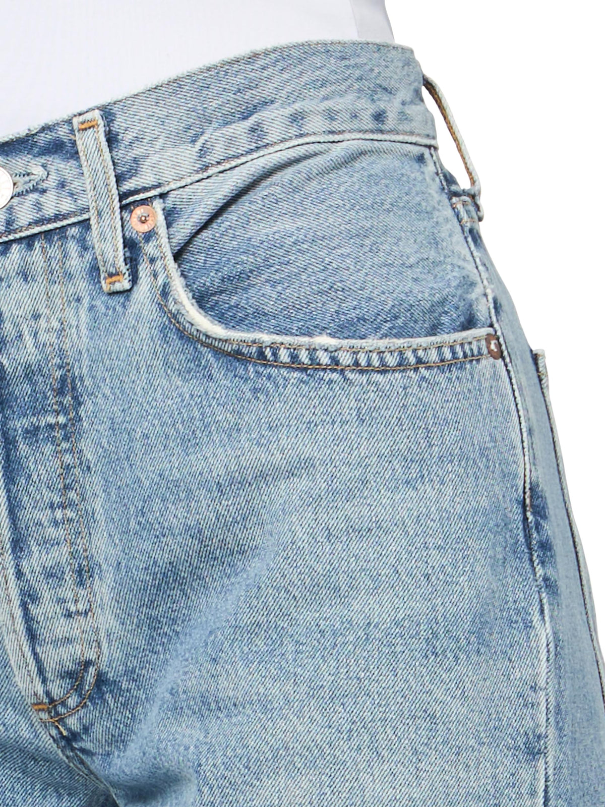 AGOLDE Women's Lana Mid Rise Straight Jeans, Sway, Blue, 26