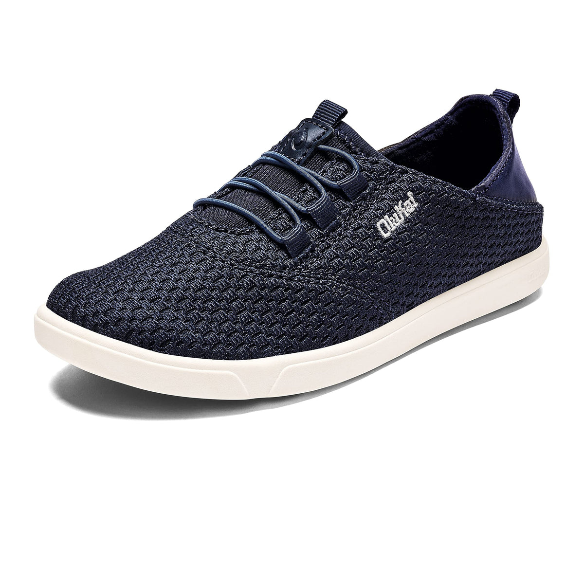 OLUKAI Alapa Li Boy's Sneakers, Breathable, Moisture-Wicking Design, No Tie Laces, Lightweight & Comfortable, Trench Blue/Trench Blue, 1