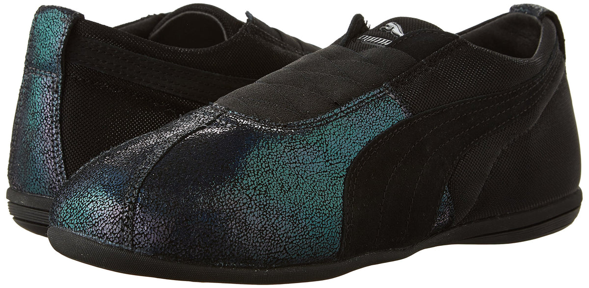 PUMA womens Eskiva Low Deep Summer Slip on Sneakers 8.5 Black