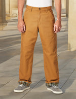 Carhartt Men's Loose Fit Washed Duck Flannel-Lined Utility Work Pant 34W x 34L Carhartt Brown