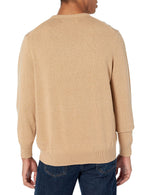 Amazon Essentials Men's Long-Sleeve Crewneck Sweater, 100% Cotton, Big & Tall Options Available, Camel Heather, XX-Large