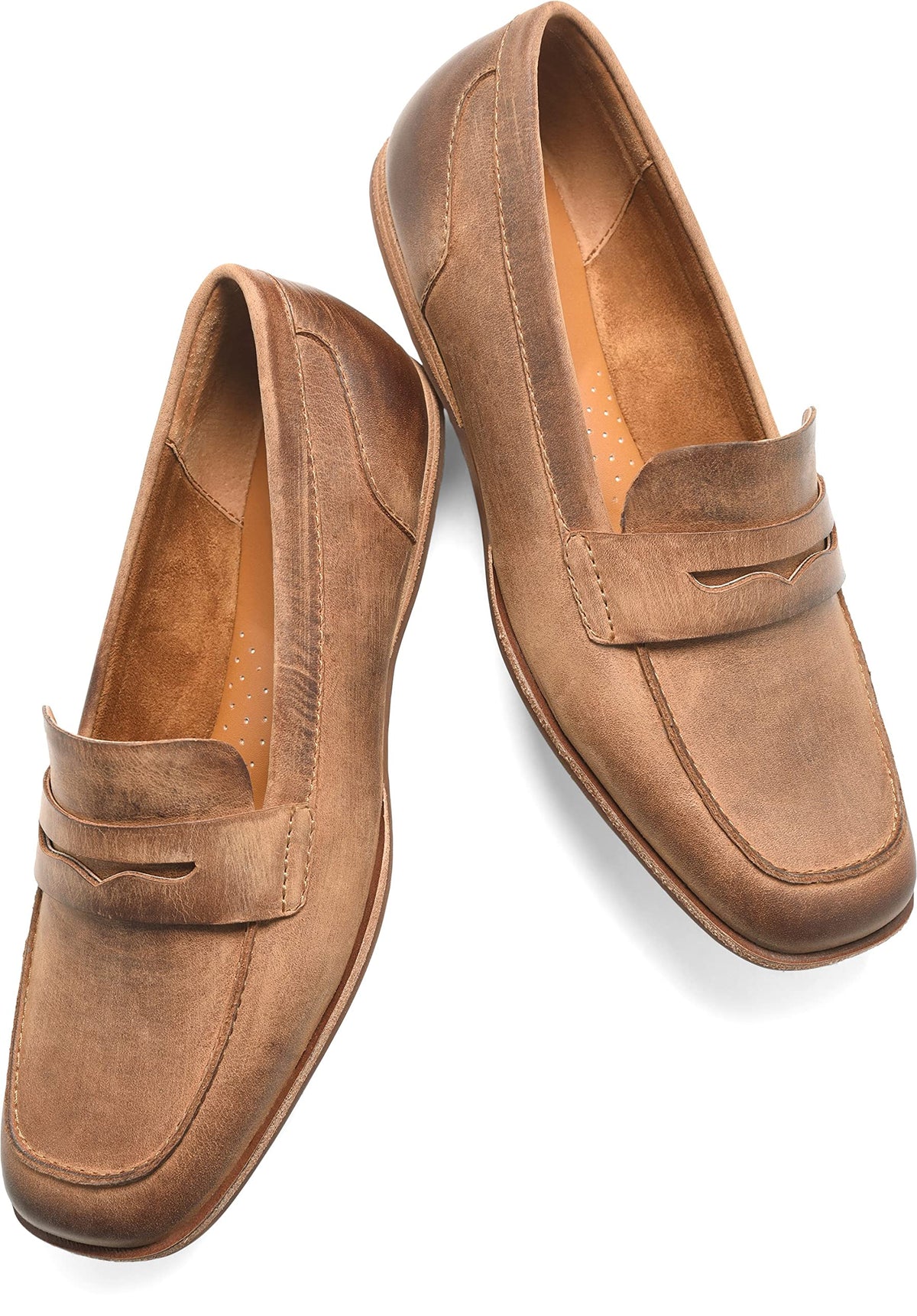 KORK-EASE Pisa Women's Leather Penny Loafer, Brown (Lion), 10M US