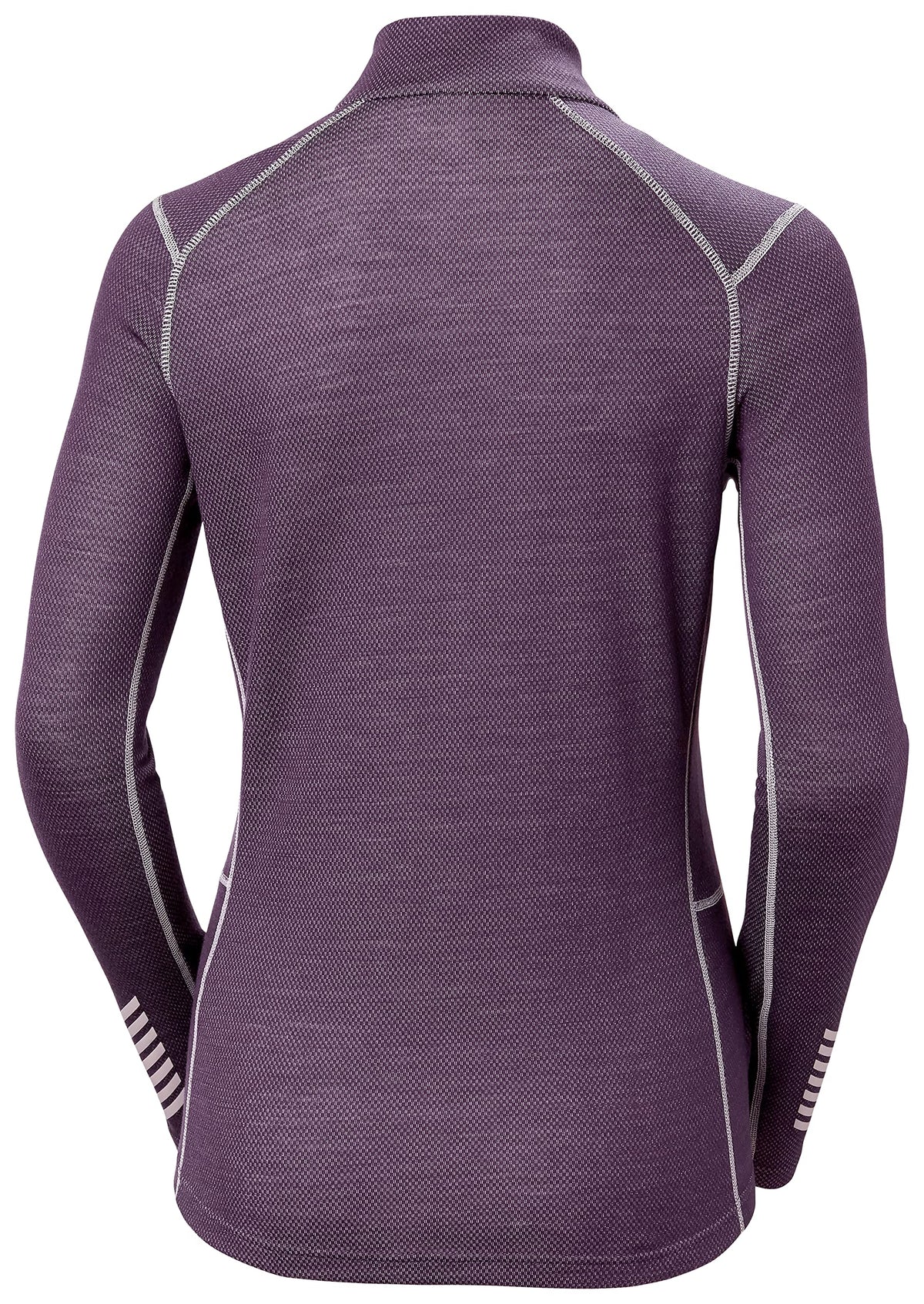Helly-Hansen Women's LIFA Merino Midweight Half-Zip Base Layer, Warm Base-Layer-Underwear, Versatile Shirt, 670 Amethyst - M