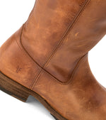 Frye Melissa Button Lug Equestrian-Inspired Tall Boots for Women Made from Hard-Wearing Vintage Leather with Antique Silver Hardware and Leather Outsole – 15 ¼” Shaft Height, Cognac - 9M