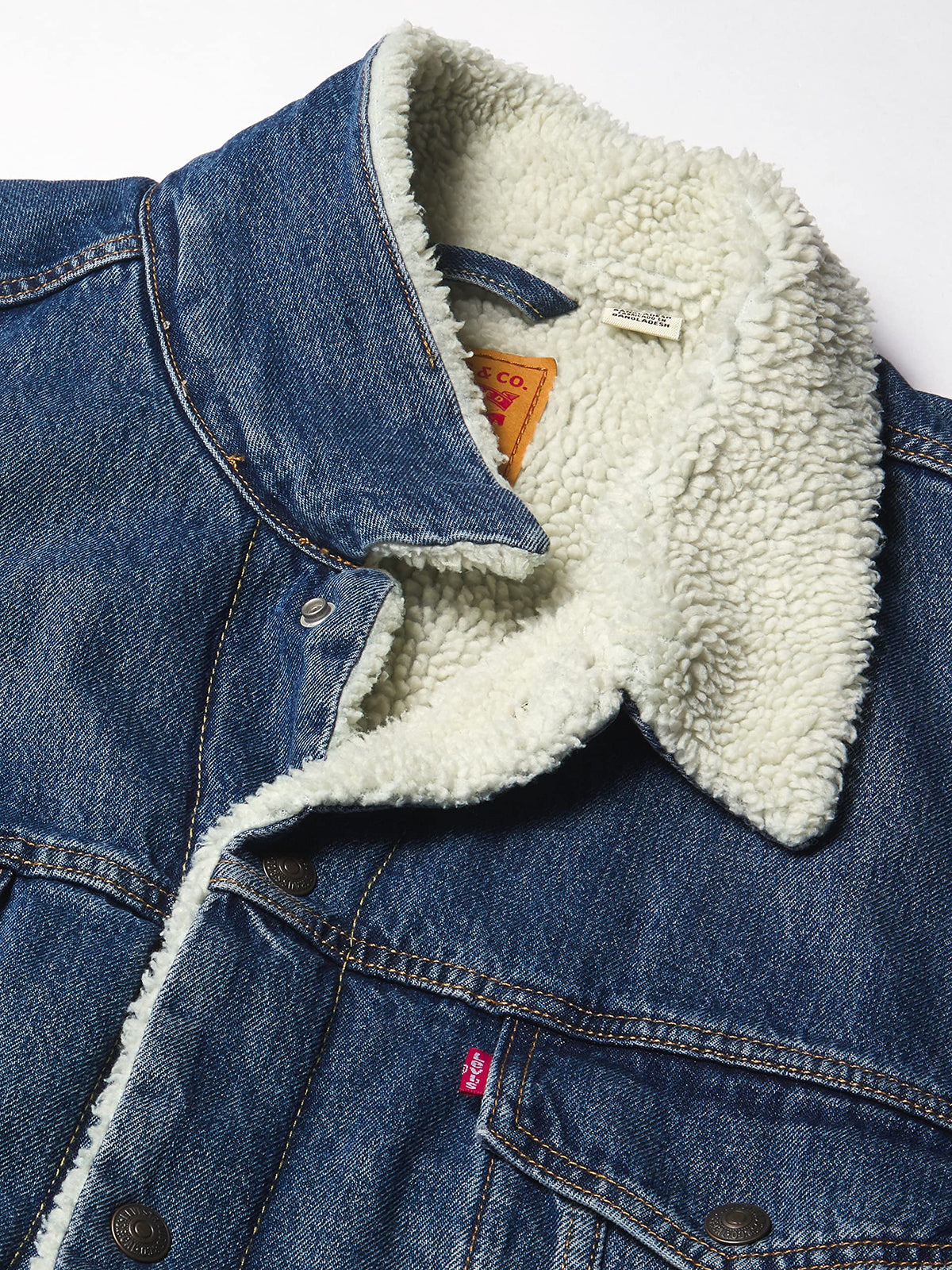 Levi's Men's Sherpa Trucker Jacket, Television-Medium Indigo, Small