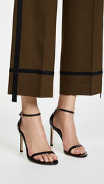 Stuart Weitzman Nudistsong Ankle Strap Sandal Black Patent Leather 11 N