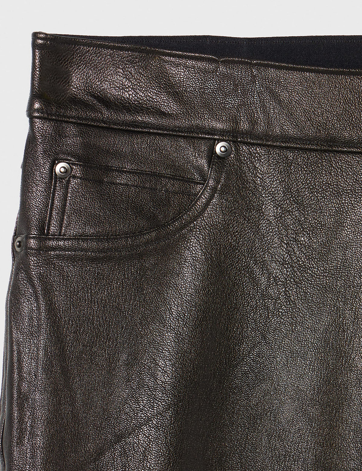 SPANX Women's Leather Like Ankle Skinny Pants, Noir Black, M